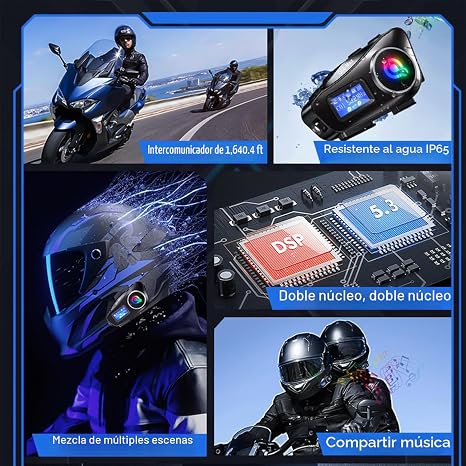 MotoMedia Link Pro: Tu intercomunicador inteligente con pantalla LCD y Uudio Mezclado