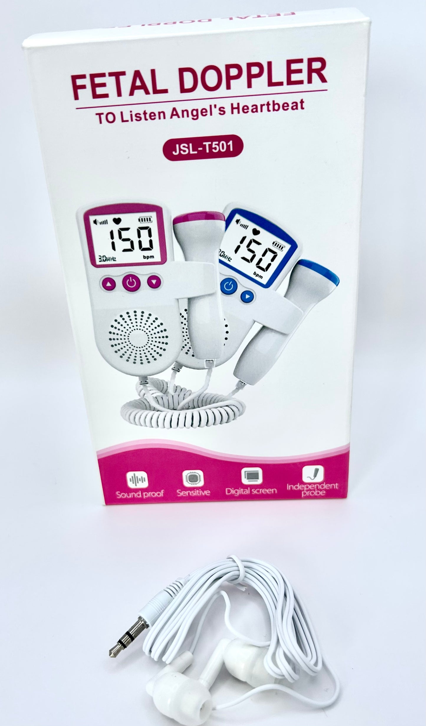 Monitor Doppler Fetal Portátil Con Pantalla Digital Para Bebé