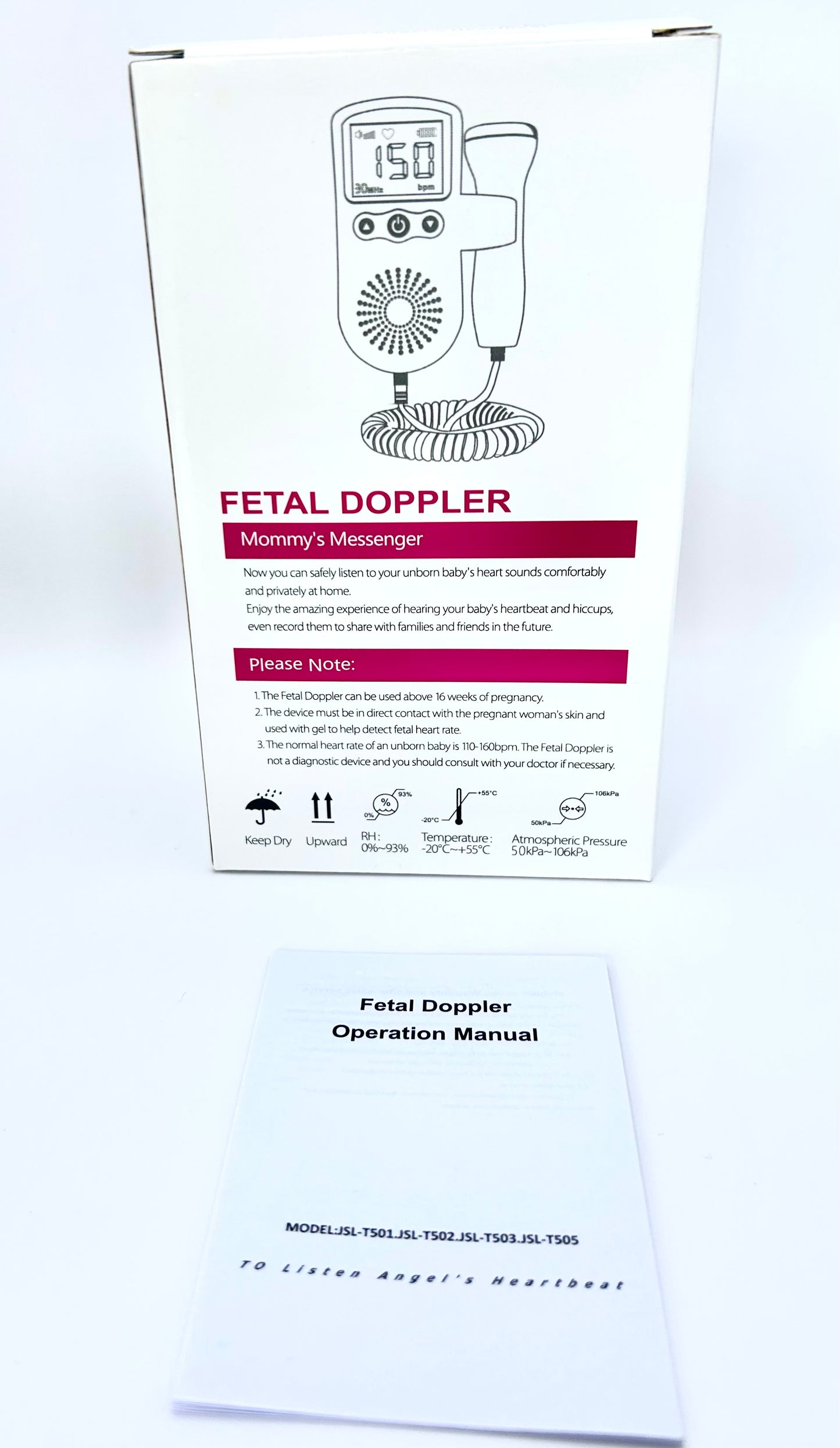 Monitor Doppler Fetal Portátil Con Pantalla Digital Para Bebé