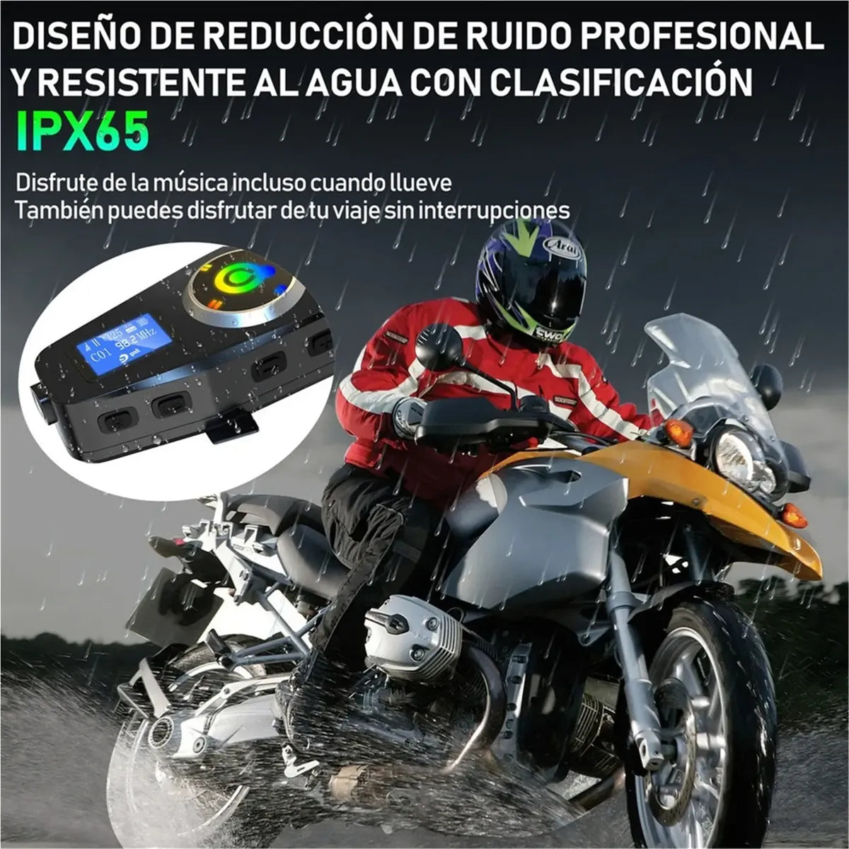 MotoMedia Link Pro: Tu intercomunicador inteligente con pantalla LCD y Uudio Mezclado