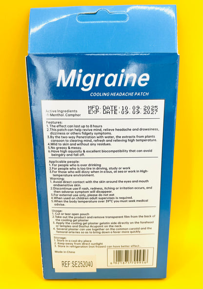 Parches para Migraña o Dolor de Cabeza