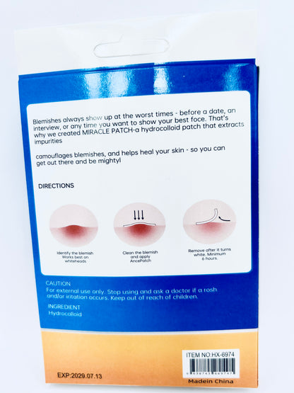 Parche hidrocoloide para Acne