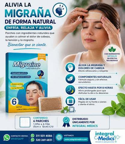 Parches para Migraña o Dolor de Cabeza