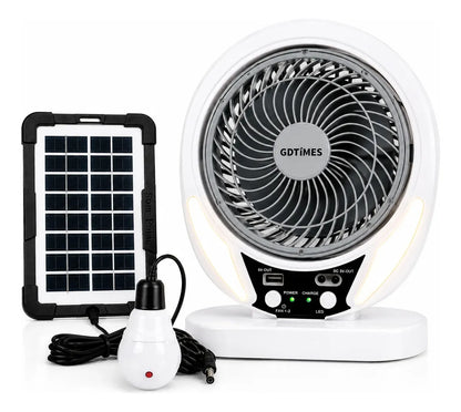Ventilador Portátil 8 Pulgadas  Solar-Multifuncional