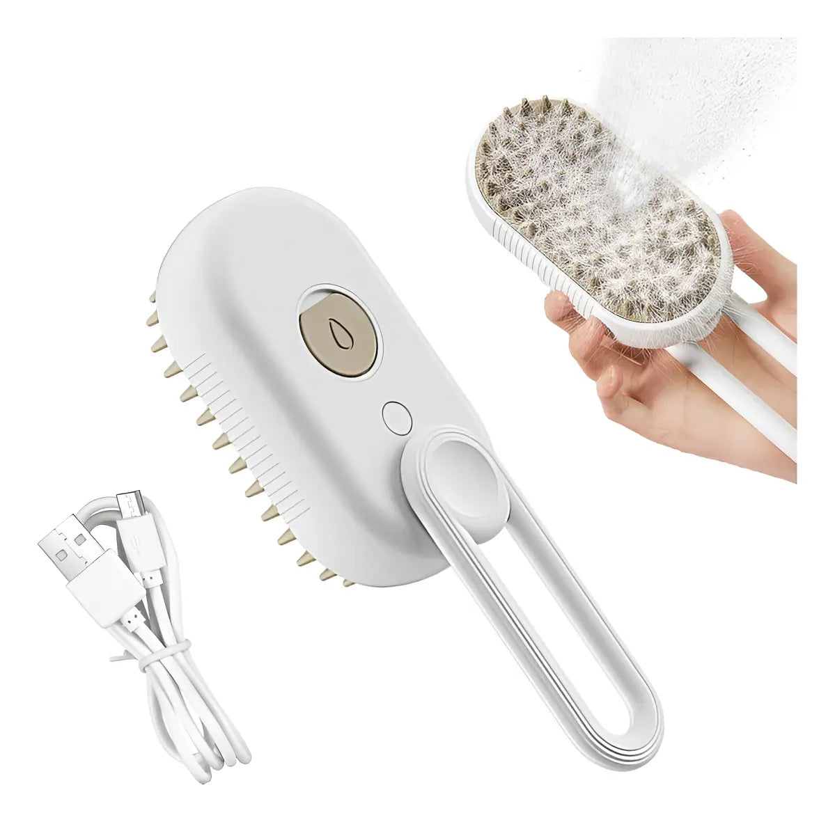 SteamBrush Pets: El poder del vapor para un pelaje suave, limpio y sin nudos.