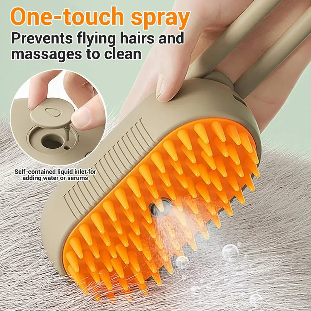 SteamBrush Pets: El poder del vapor para un pelaje suave, limpio y sin nudos.