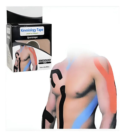 KineticShield: Protección invisible para tus músculos y articulaciones-La cinta de kinesiología 100% original de nivel profesional. Impermeable, transpirable y diseñada para proteger tus articulaciones hasta por 3 días.