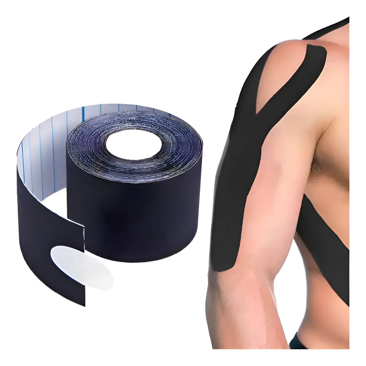 KineticShield: Protección invisible para tus músculos y articulaciones-La cinta de kinesiología 100% original de nivel profesional. Impermeable, transpirable y diseñada para proteger tus articulaciones hasta por 3 días.
