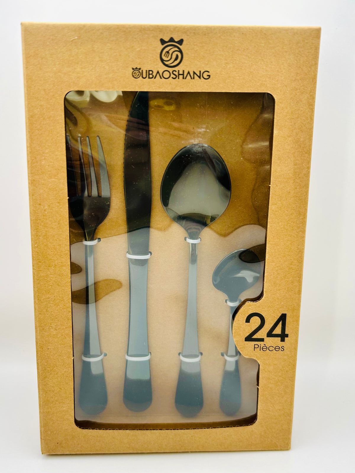 Juego De Cubiertos 24 Pcs 6 Puestos Acero Inoxidable