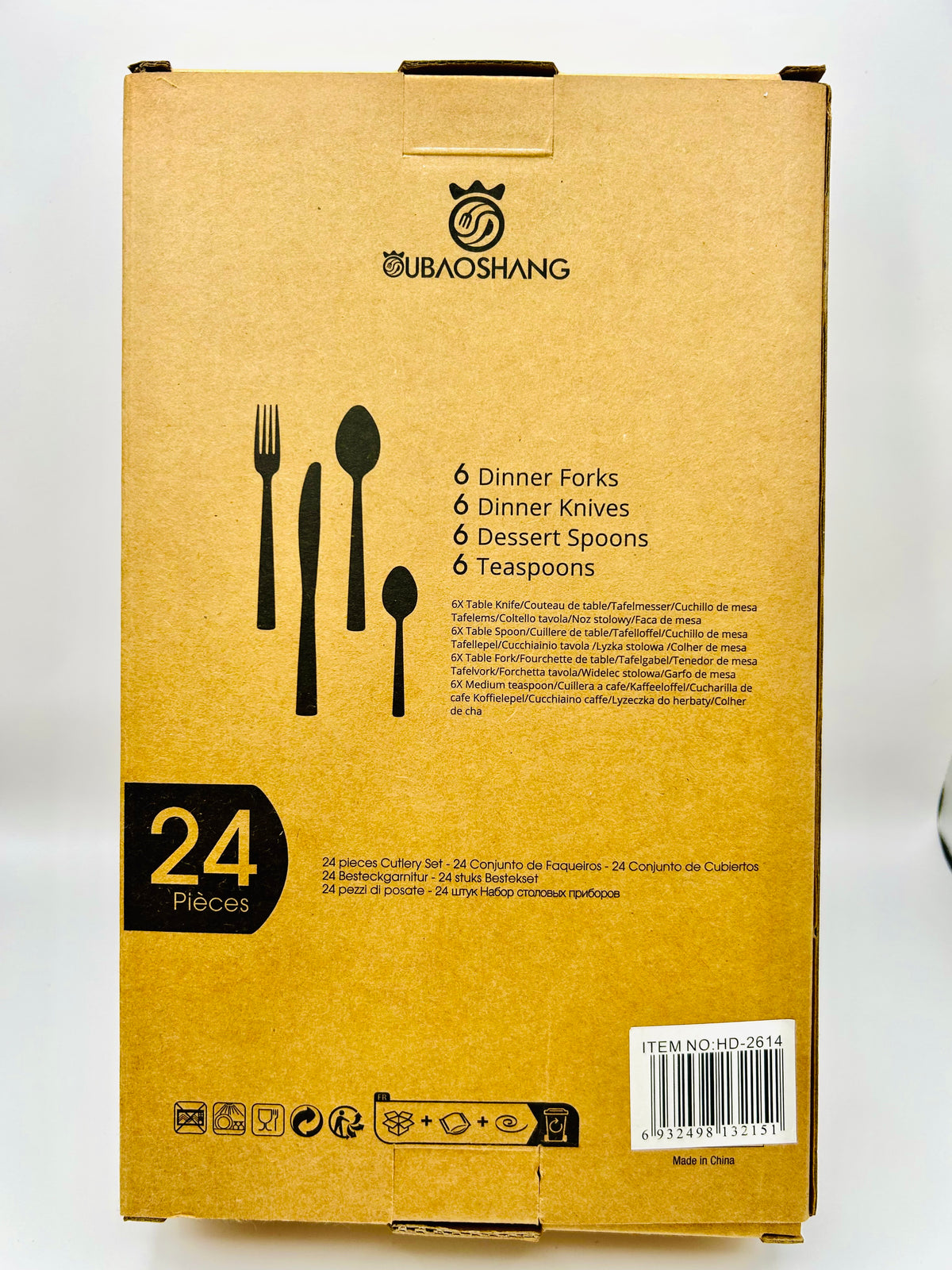 Juego De Cubiertos 24 Pcs 6 Puestos Acero Inoxidable