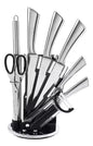 Juego Set Cuchillos De Cocina de Lujo Acero Inoxidable 9 Piezas Color Plateado