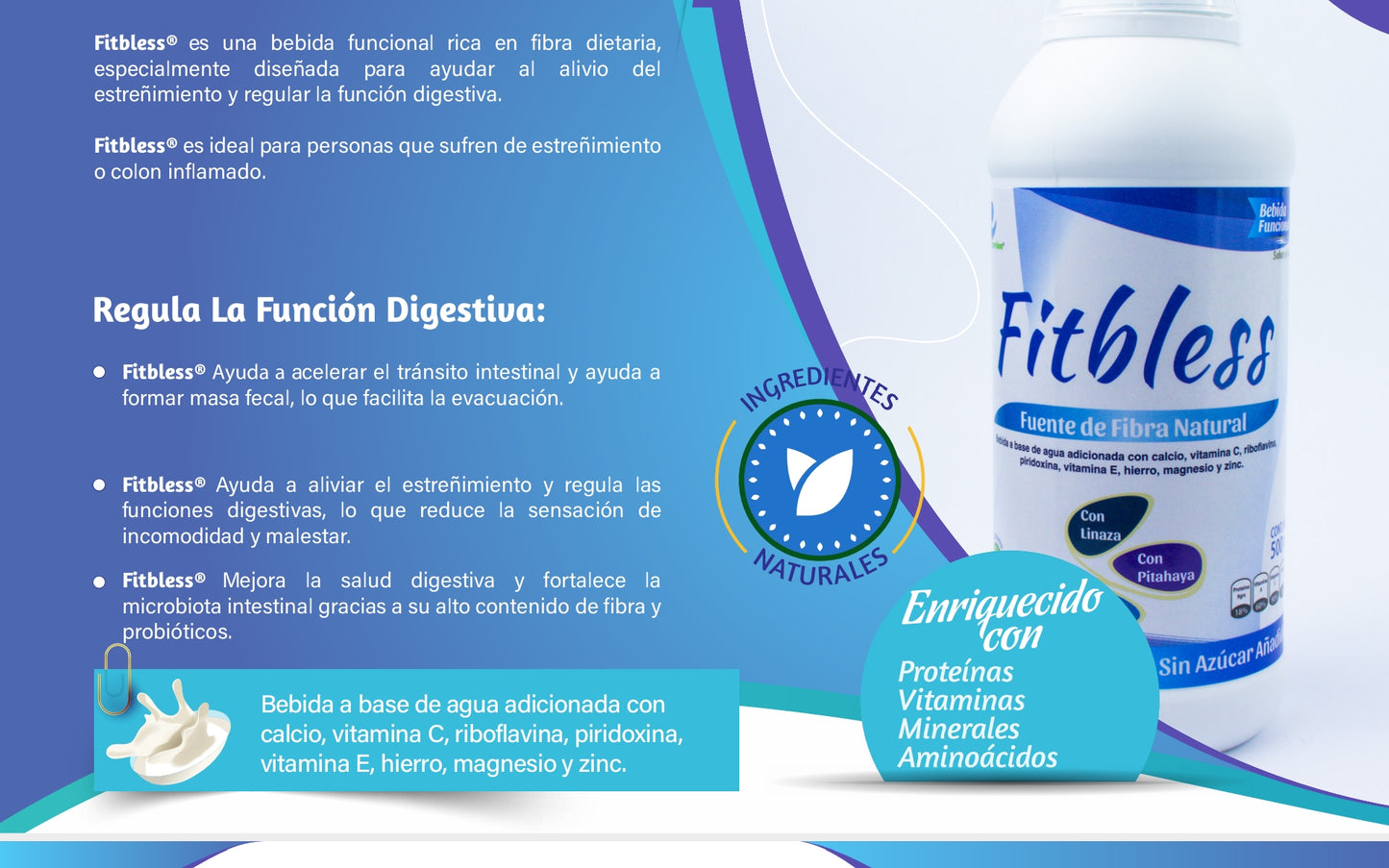 Bebida Funcional Rica en Fibra- Fitbless