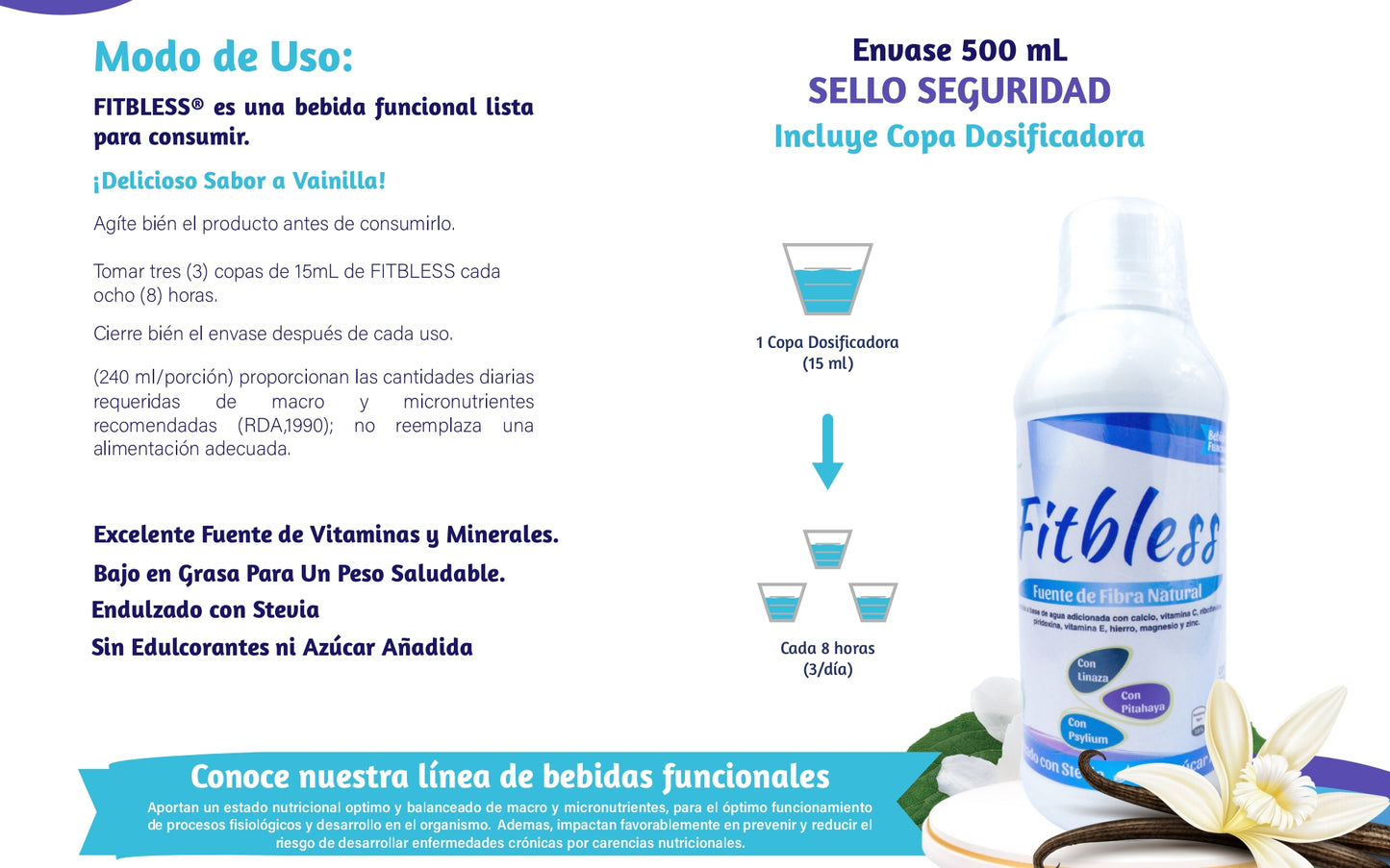 Bebida Funcional Rica en Fibra- Fitbless