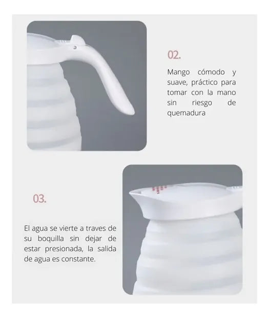 FlexiKettle Pro: Se dobla para guardarse, se estira para disfrutarse.100% Original