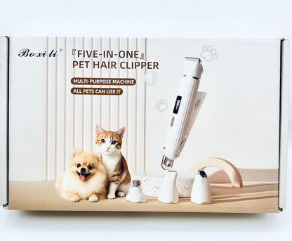 Cortadora de pelo para mascotas multiusos 5 en 1 -Silenciosa -Kit de Aseo