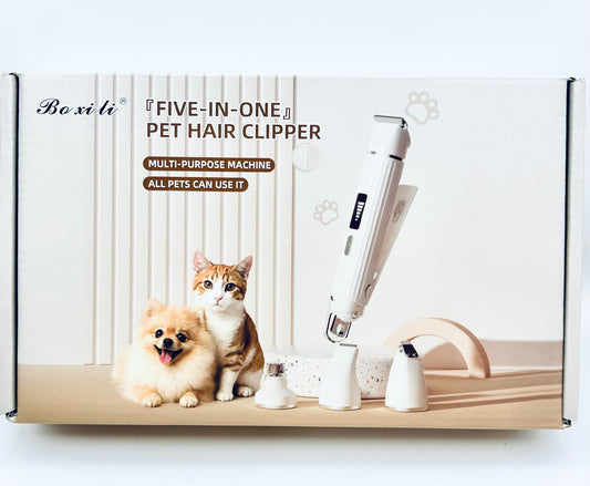 Cortadora de pelo para mascotas multiusos 5 en 1 -Silenciosa -Kit de Aseo