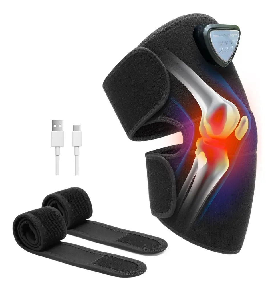 FlexGo Pro: Calor y masaje profundo donde más lo necesitas, El masajeador térmico articulado 100 % original. 5 niveles de calor, 3 modos de vibración y diseño ergonómico adaptable para rodillas, hombros y codos.