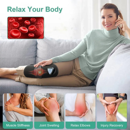 FlexGo Pro: Calor y masaje profundo donde más lo necesitas, El masajeador térmico articulado 100 % original. 5 niveles de calor, 3 modos de vibración y diseño ergonómico adaptable para rodillas, hombros y codos.