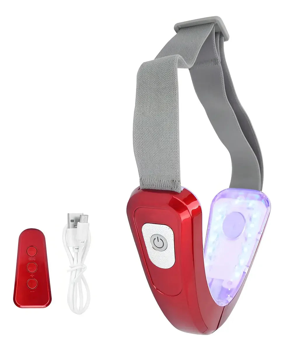 V-FaceGo: Define tu rostro, eleva tu belleza. El original. El reductor de papada inteligente 100% original. Terapia LED, microcorrientes EMS y control remoto para un perfil perfecto.