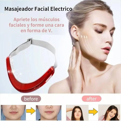 V-FaceGo: Define tu rostro, eleva tu belleza. El original. El reductor de papada inteligente 100% original. Terapia LED, microcorrientes EMS y control remoto para un perfil perfecto.